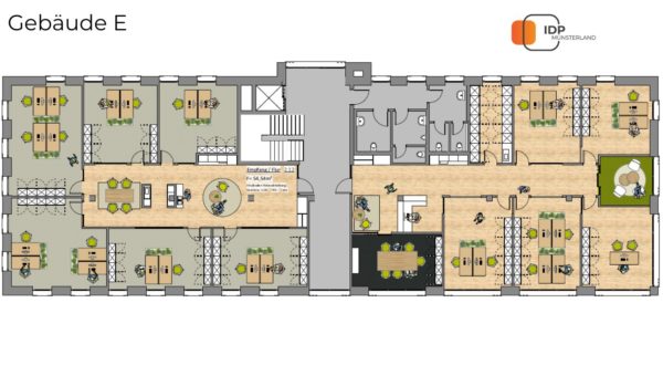 IDPM visuelle Ansicht Grundriss Gebäude E